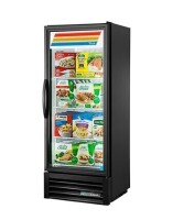 True GDM-12F-HC~TSL01 24 7/8" One Section Display Freezer w/ Swing Door - Bottom Mount Compressor, Black, 115v $4299