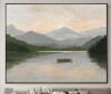SIGNLEADER Frame Assembly Required, Serene Mountain Lake Scene at Sunset Landscape Home Decor Extra Large Wall Art Print (Frame Assembly Required), 46" H x 60" W New In Box $299