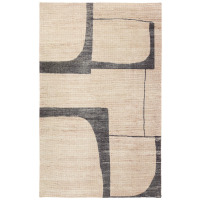 Hokku Designs Theo Handwoven Abstract Tan Area Rug Made with Sustainable Materials, Rectangle 9'6" x 13'6" $2199