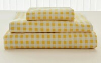 NSNLGSGC Queen Size 3-Piece Gingham Sheet Set, Pre-Washed Microfiber Ultra-Soft Plaid Grid Sheets New
