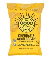 The Good Crisp Company Cheddar & Sour Cream Crinkle Cut Potato Chips, 1.5 oz New Best by 12/2026