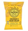 The Good Crisp Company Cheddar & Sour Cream Crinkle Cut Potato Chips, 1.5 oz New Best by 12/2026