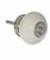 Trinca-Ferro 1 3/5" Diameter Round Knob in Ivory New In Box