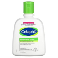 Cetaphil Moisturizing Lotion, Dry To Normal, Sensitive Skin, Avocado Oil & Essential Vitamins B5 & B3, 8 fl oz (237 ml) / Cetaphil Daily Face Moisturizer Sunscreen Lotion - SPF 15 - Fragrance Free - 4 fl oz: Paraben-Free, Contains Vitamin E, Hypoallergeni