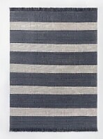Threshold Designed with Studio McGee 5' x 7' Highland Hand Woven Striped Jute/Wool Area Rug Blue New $299