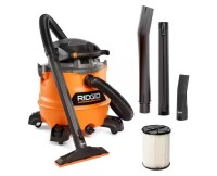 RIDGID 16 Gal. 6.5 Peak HP NXT Shop Vacuum Wet Dry Vac with Detachable Blower, Filter, Locking Hose and Accessories HD1600 On Working $299