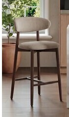 Corrigan Studio Vannie Upholstered Counter Stool with Solid Wood Frame New in Box $499