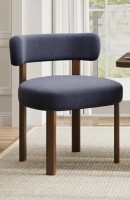 Hokku Designs Upholstered Solid Wood Dining Chair Side Chair in Blue New in box $399