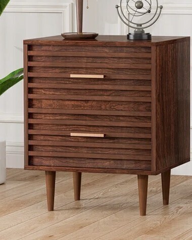 Ivy Bronx Jamyira 2-Drawer Manufactured Wood Nightstand New in Box $499
