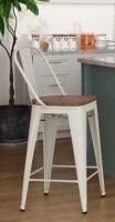 17 Stories Burney Counter stool in White New in Box $299