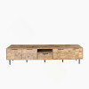 Hewei 78" Natural Wood Entertainment Center TV Console Stand, TV Media with Storage, New in Box $399