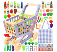 Tagitary 82 PCS Toddlers Large Play Grocery Cart with Shopping Bag, Included Pretend Food Veggies, Play Money Cash and Coins, Educational Toys Play Kitchen Accessories for Kids / Lalaloopsy April Sunsplash Silly Hair Doll New In Box Assorted $79