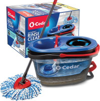O-Cedar RinseClean Spin Mop & Bucket System | Clean with Clean Water | Removes 99% of Bacteria $79
