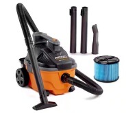 RIDGID 4 Gal. 5.0 Peak HP Portable Shop Vacuum Wet Dry Vac with Fine Dust Filter, Locking Hose and Attachments WD4070 On Working $199