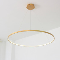 Orren Ellis Eliades 39.4 inch Large LED Simple Circle Round Pendant Light Remote Dimming New In Box $1099