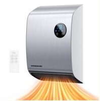 VAGKRI ElectricWall Heater, 2S 1500W Fast Heating Space Heater, Energy Efficient Heater Panel Wall With 3 Fan Speeds, Thermostat, Remote, UL Certified, 12H Timer, Silver, 13.7''(VA-WH01 Wall Heater) New In Box $299