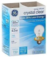 GE 60W Halogen Light Bulb 2-Pack New In Box