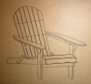 English Elm Christopher Knight Home Folding Adirondack Chair Acacia Wood Outdoor Lounge Seat With Slatted Back, Wide Arms, Durable Comfort - Teak, New in Box $29o - 2