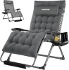 HOMSHADE 33 Inch XXL Oversized Zero Gravity Chair, Support 500 LBS, Grey | Heavy Duty Zero Gravity Lounge Chair Outdoor, Indoor Recliner Chairs w/Removable Cushion, Footrest, Headrest & Cup Holder New In Box $199