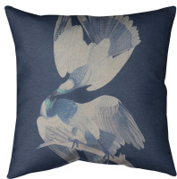 ArtVerse 14" John James Audubon Animal Print Reversible Pillow Cover / Casa Platino 18x18 Inch Throw Pillow Insert, Fluffy Down Alternative Cushion Filling New Assorted $79