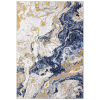 George Oliver 5' x 7' Abstract Machine Washable Rug with Rubber Backing Non-Slip Area Rug for Living Room Bedroom Dining Room Office $199