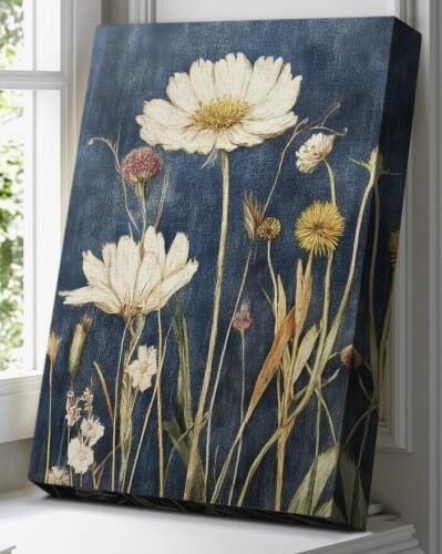 Renditions Gallery 24" x 36" Floral CVII Gallery Wrapped Canvas - Ready To Hang New In Box $199