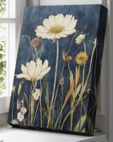 Renditions Gallery 24" x 36" Floral CVII Gallery Wrapped Canvas - Ready To Hang New In Box $199