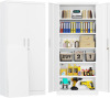 BESFUR Metal Storage Cabinet, 71" H Locking Storage Cabinet with 5 Adjustable Shelves, Metal Cabinets for Garage, Office, Home, Classroom- White $399