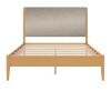 DHP Dacin Wood Bed Frame with Upholstered Headboard, Queen, Beige, Linen, (2 Boxes), New in Box $499