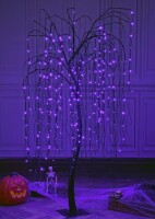 Lightshare 7 ft. Purple Pre-Lit LED Halloween Tree Artificial Christmas Tree with Spiders and 256 LED Lights New In Box $299