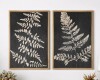 IDEA4WALL Minimal Botanical "Dark Gray & Tan Leaf Fern Artwork, Neutral Minimalist Modern Rustic Wall Pictures, Framed Canvas Giclee Print 2 Pieces Wall Art Set" (Set of 2), 24" x 16" New In Box $199