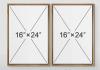 IDEA4WALL Minimal Botanical "Dark Gray & Tan Leaf Fern Artwork, Neutral Minimalist Modern Rustic Wall Pictures, Framed Canvas Giclee Print 2 Pieces Wall Art Set" (Set of 2), 24" x 16" New In Box $199 - 2