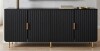 Mercer41 64.8" Navy Blue Fluted TV Stand with Gold Handles, Modern Media Console with Storage for TVs up to 75" New in Box $699