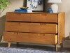 Mercury Row Yarber 6 Drawer Solid Wood Double Dresserin Caramel $799