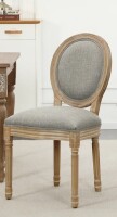 Ophelia & Co 20" H Mid Century Modern Upholstered Linen Side Chair King Louis Back Solid Wood Dining Chair New in Box $299