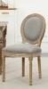 Ophelia & Co 20" H Mid Century Modern Upholstered Linen Side Chair King Louis Back Solid Wood Dining Chair New in Box $299