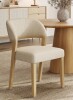 Christopher Knight Home - Upholstered Back Side Dining Chair With Rubber Wood Legs, Cushioned Seat And Supportive Back For Stylish Comfort - Natural $399