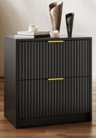 Latitude Run Nightstand With 2 Drawers in Black New in Box $299