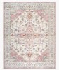 HGTV Everyday Chic Machine Washable Indoor Rug, Printed Soft Flannel Polyester with Non-Slip Backing, Zahra Pink 8 x 10 New $399