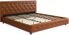 DHP Dakota Upholstered Platform Bed, King, Camel Faux Leather (2 Boxes) New In Box $499