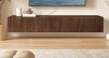 ZYBT 70.7" Floating TV Stand, Modern Wall Mount Entertainment Center TV Shelf, Media Console Under TV Storage Cabinet with Fluted Doors, TV Consoles for Living Room, Floating Cabinet for Wall (Walnut) New In Box $399