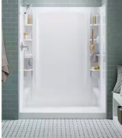 Sterling STORE+ 36" x 34" Complete Shower System in White New In Box 4 Boxes $1099