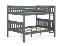 DHP Gray/ White Full over full Bunk Bed (2 Boxes) New In Box $699