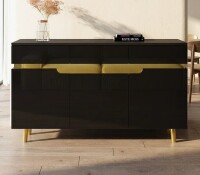 Meble Furniture Smile 55.2" Sideboard with High Gloss Finish in Black New in Box $499