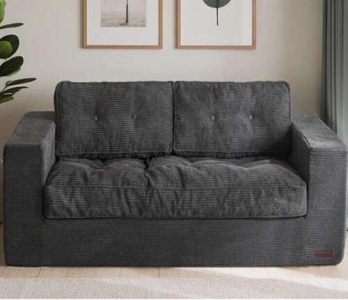 Trule 2 Seater Corduroy Couch Compression Loveseat $499