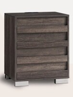 Ebern Designs Louby Farmhouse Nightstand With Charing Station,Gray New in Box $399