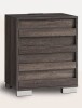 Ebern Designs Louby Farmhouse Nightstand With Charing Station,Gray New in Box $399