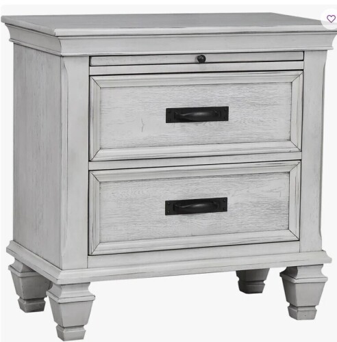 Canora Gray Torino 28" 2 Drawers Nightstand in White New in Box $399