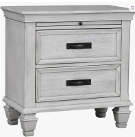 Canora Gray Torino 28" 2 Drawers Nightstand in White New in Box $399