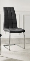 East Urban Home Eubanks Luxury Faux Leather Chrome Metal Leg Cantilever Dining Chair New in Box $399